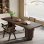 Table de salle à manger rectangulaire en bois massif French French-364894407