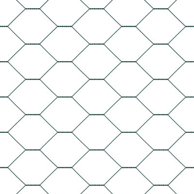 Hexagon Fence Green Steel