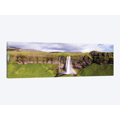 « seljalandsfoss panoramique, islande » par matteo colombo, impression sur toile tendue