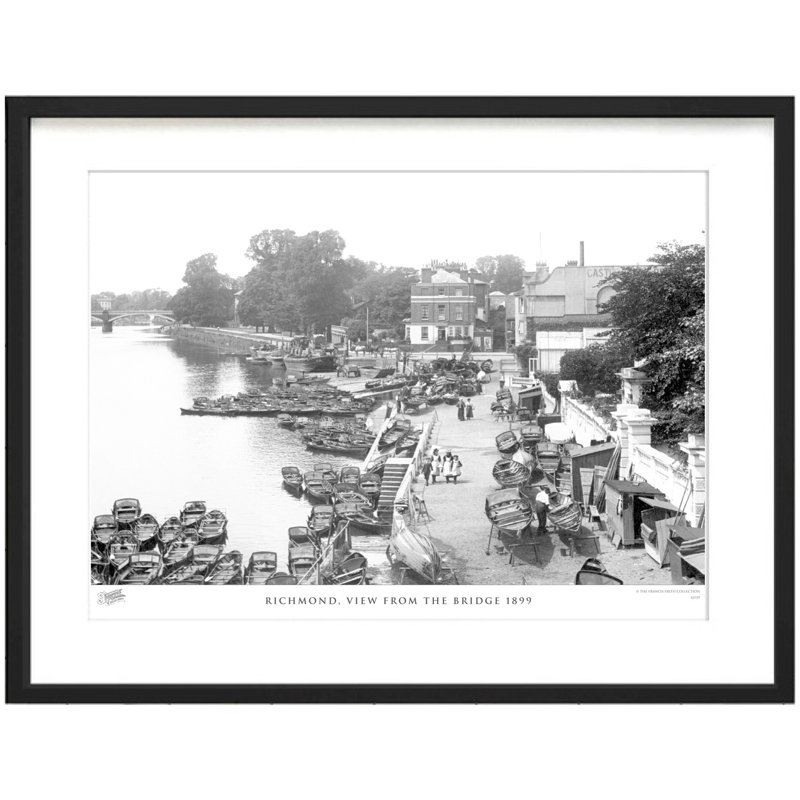 Richmond, View From The Bridge 1899 by Francis Frith - Single Picture Frame Print, 40cm H x 50cm W x 2.3cm D