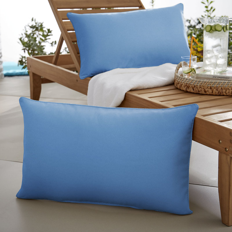Coussin Selene, Bleu clair, 14 po x 24 po