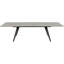 Amsterdam Extendable Glass Top Metal Base Dining Table-91357763
