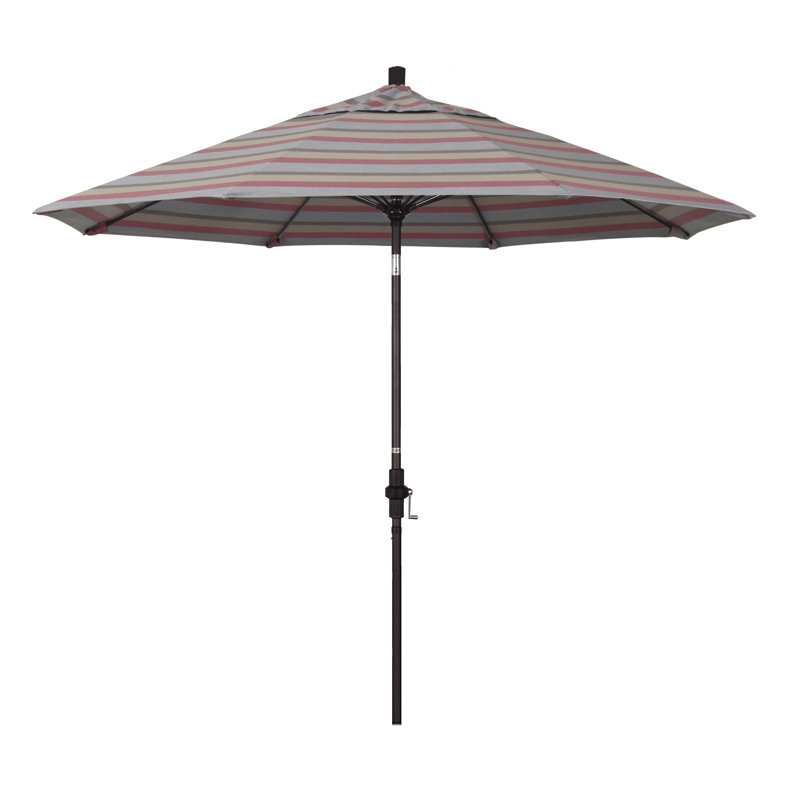 Parasol de marché Sunbrella® 9 pi Roverta, Sunbrella® rosé Gateway, Brun