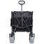 Roues tout-terrain 9 po x 4 po! Chariot pliant robuste 300 L XL - capacité de 480 lb, conquiert le sable et le terrain accidenté, avec freins, poches, porte-gobelets, noir / gris