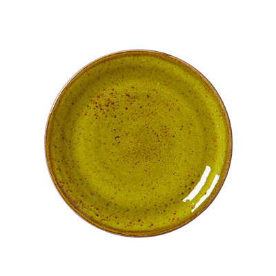 Assiette en forme de pomme craquelée