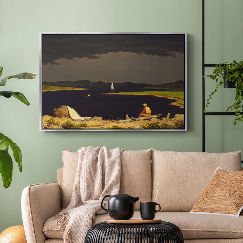 Toile tendue avec cadre 0-Martin Johnson Heade, 24 po x 36 po, Argent