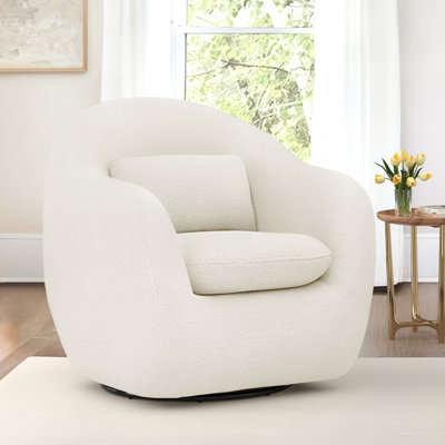 Alma Upholstered Swivel Barrel Chair