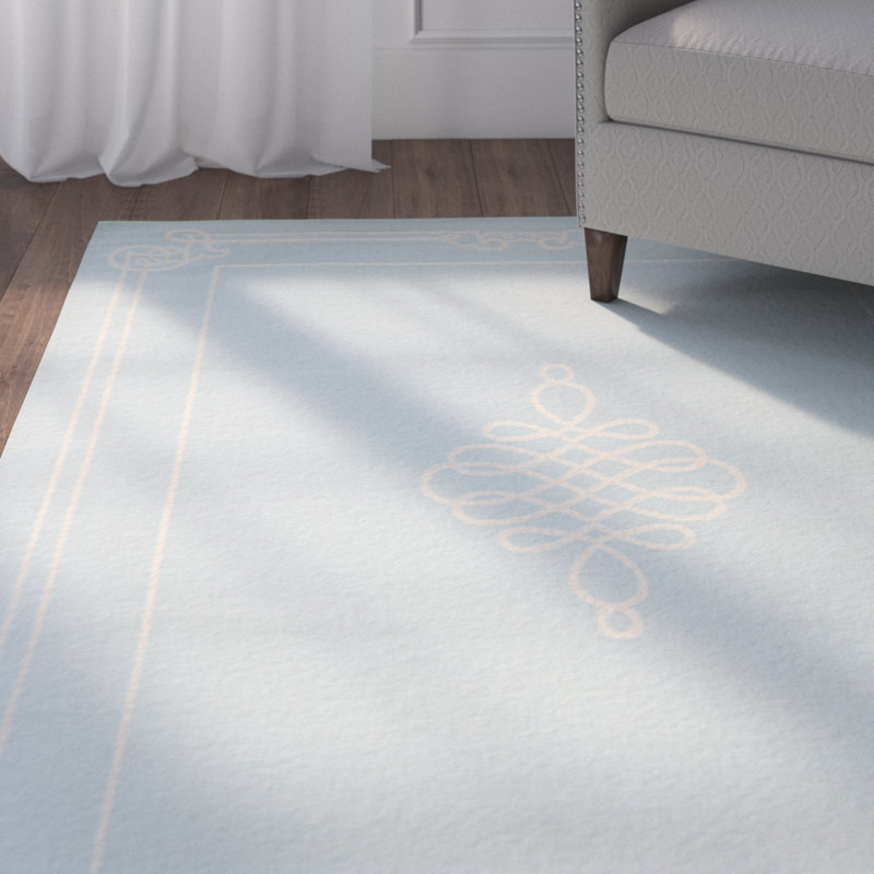 Tapis d'intérieur / extérieur Cherene, Rectangle 6 pi 7 po x 9 pi 6 po, Black/Cream
