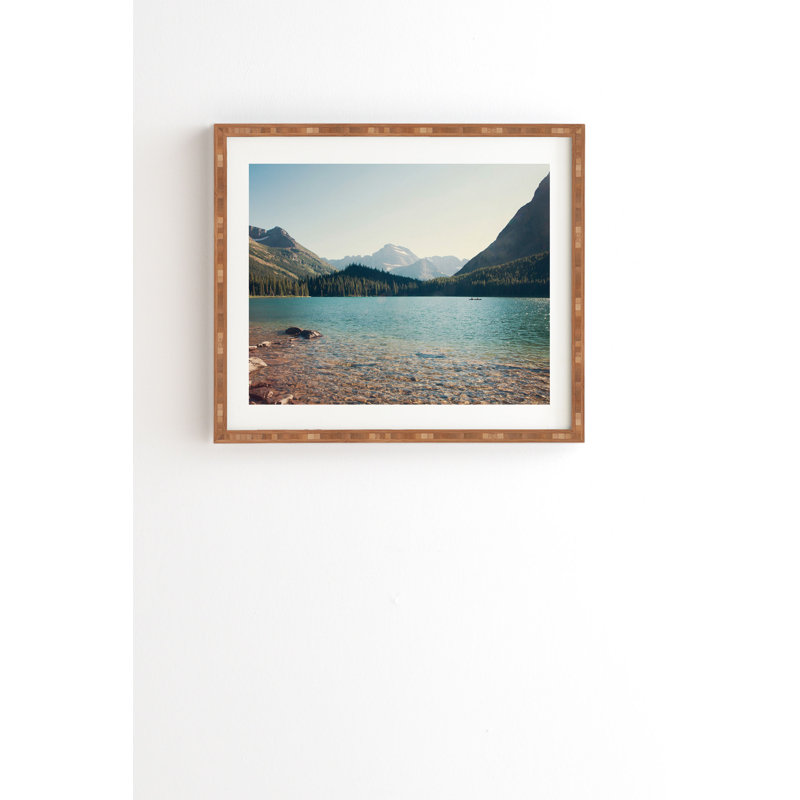 Glacier de l’été-reproduction de photo sur bois encadrée catherine mcdonald, H 20 po x l 20 po x P 3 po, Pas de tapis