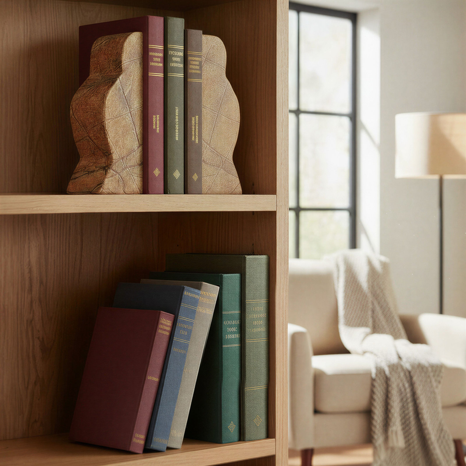 Ettinger Sandstone Bookends, Brown