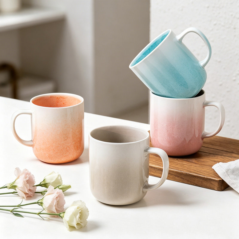 Ensemble de 4 tasses à café 14 oz en grès ALOFMO