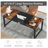 70.8 Inch Executive Office Desk, Spacious Modern Workstation With Durable Metal Frame For Home And Business Use