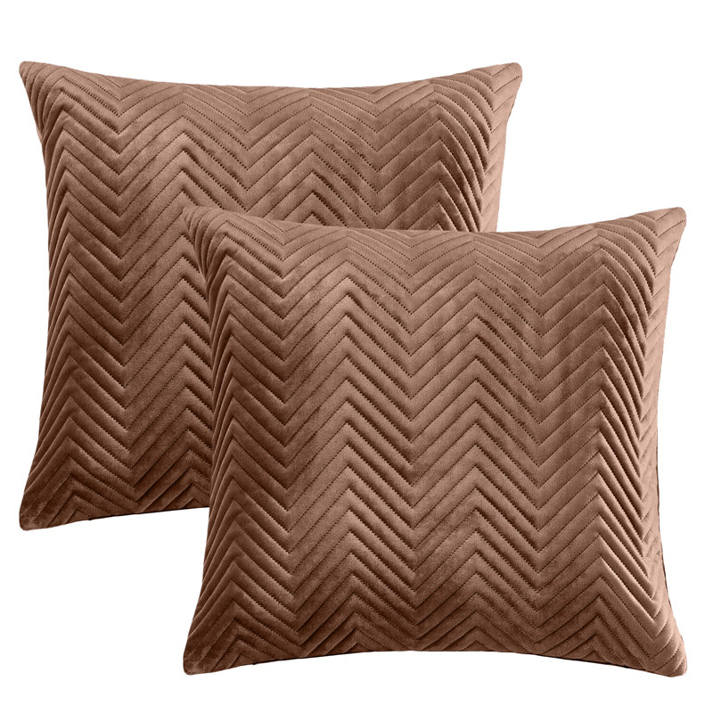 Chevron Square Throw Pillow Insert, Coffee