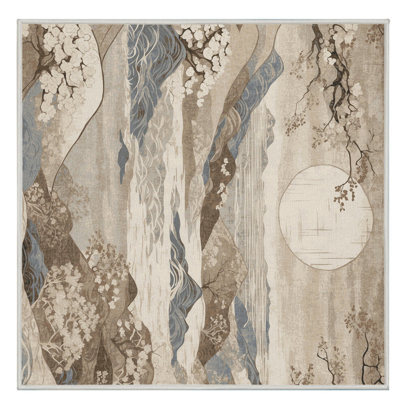 Scarlet Cascade Rug, Square 7'