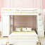 Lit superposé simple au-dessus d'un lit double en blanc - Optimisez l'espace de la chambre à coucher avec des tablettes de rangement pratiques à 3 couches, des tiroirs et des tablettes de tiroir