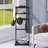Accent Portable Garment Rack,Clothes Valet Stand with Storage Organizer,Black Finish