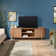 Dragelin Modern Reeded TV Stand with Open Storage