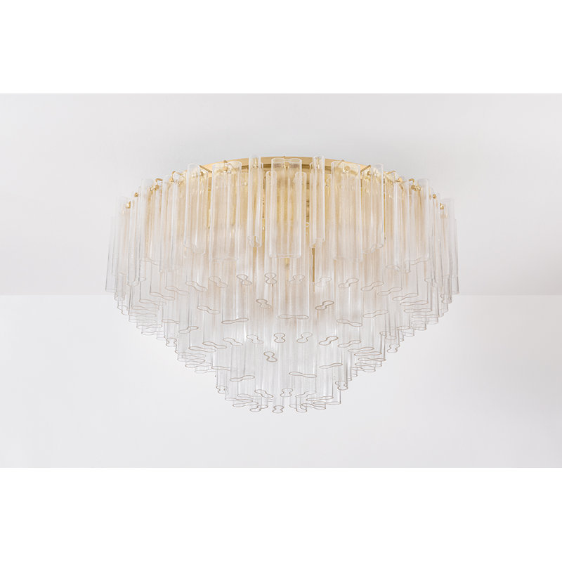 Varenna Semi Flush in Vintage Gold Leaf