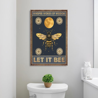 Let It Bee - 1 pièce, reproduction d'art graphique sur toile tendue