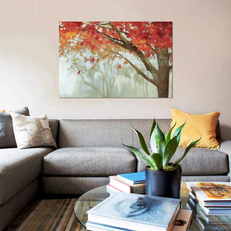 «Fall Canopy II», reproduction sur toile, H 12 po x l 18 po x P 1,5 po, Toile tendue, Pas de tapis