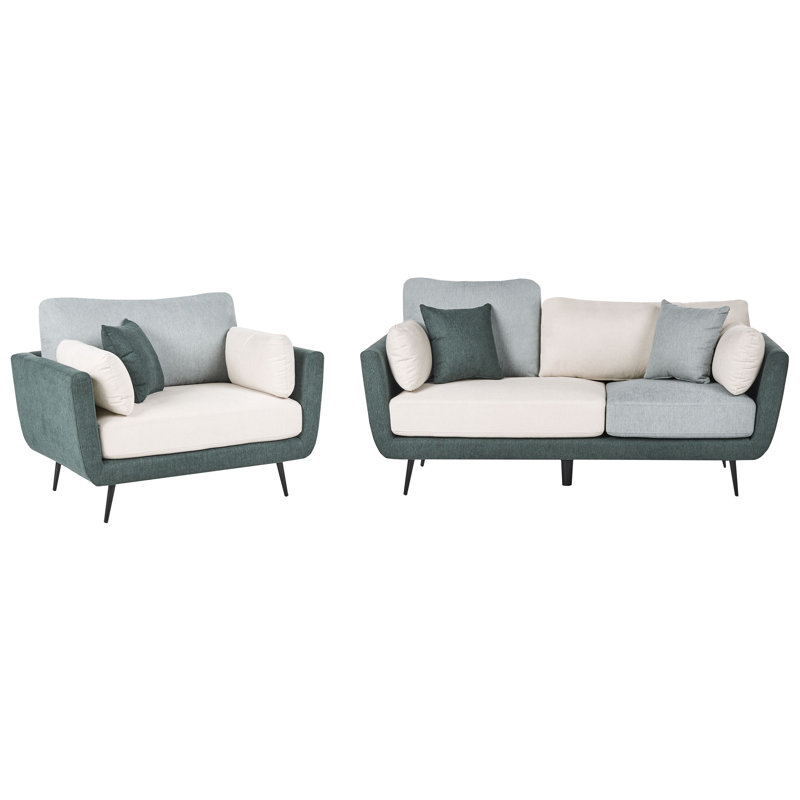 Teija 2 Piece Fabric Standard Living Room Set, Green