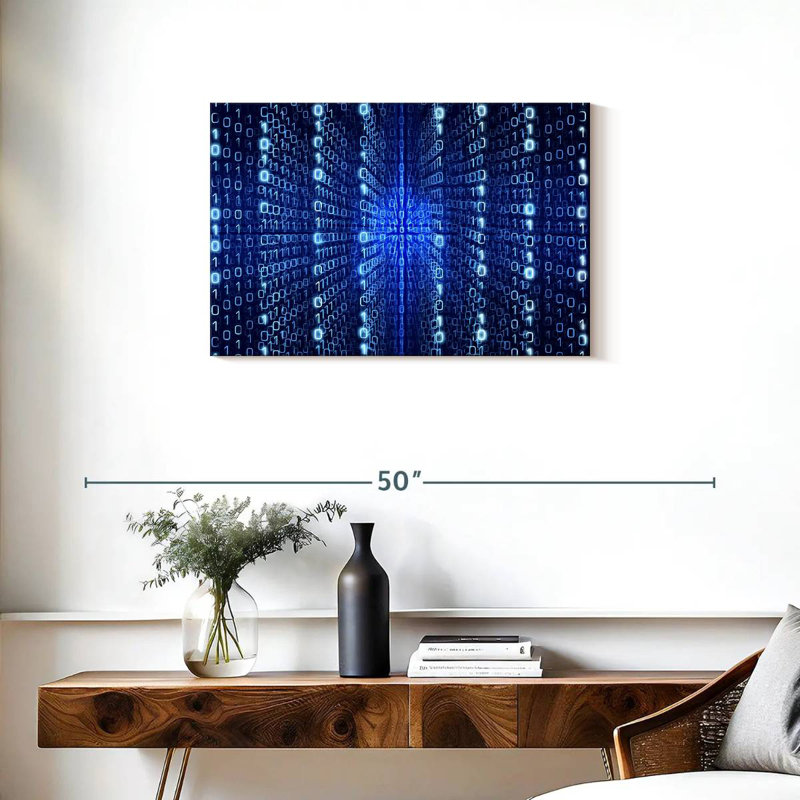 Keiri Blue Computer Matrix, 20" H x 30" W