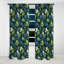 Motif tropical bleu azur et vert auvent II - Rideau occultant en velours - 1 panneau-107545912