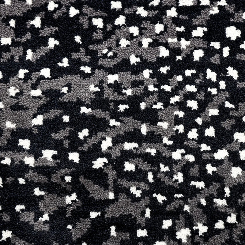 Viviana Abstract Area Rug in Black/Gray/White, Rectangle 8' x 10'