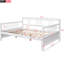 Lit de jour blanc avec pieds de soutien sécurisés, design, polyvalent pour la chambre à coucher et le salon, espace de rangement supplémentaire, construction solide, espace polyvalent, espace