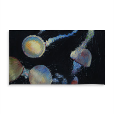 Marine Blue Tablecloth | Colorful Jellyfish Design - Home Decor