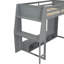 Lit mezzanine simple en bois avec bureau et rangement, DEL, installation pour vêtements suspendus, gris-1368688604