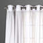 Gathered Linen-Textured Grommet Semi-Sheer Curtains (Set Of 2)-784242243-784242242