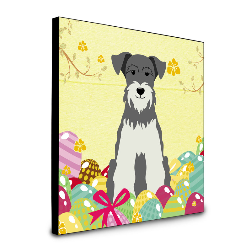 Panneau mural d’art œufs Sentire, Schnauzer miniature