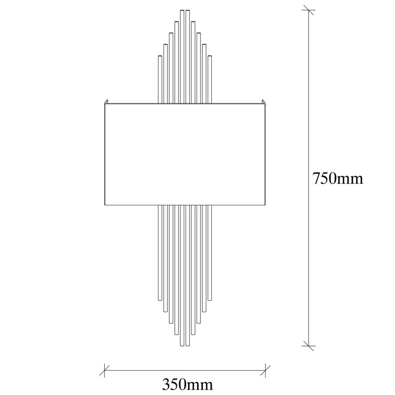 Lampe murale moderne avec corps en métal, finition noire et argentée, 29,5 x 3,9 x 8,7 pouces | Douille E27, 40 W maximum | Certifié IP20, poli pour la durabilité | Éclairage élégant pour la décoration intérieure, le salon, la chambre à coucher et les espaces de bureau, design contemporain