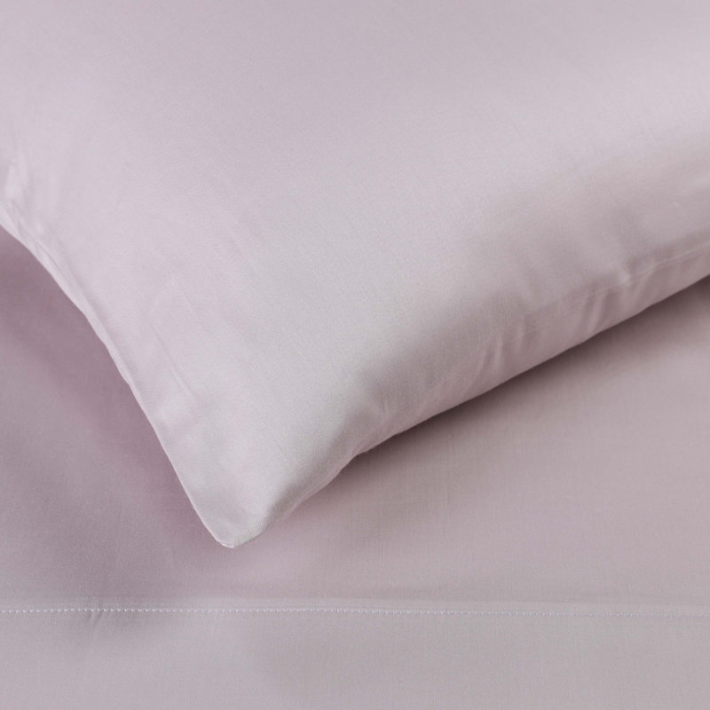 Superior 300 Thread Count Egyptian Cotton Blend Solid Pillowcases Set, King, Lilac