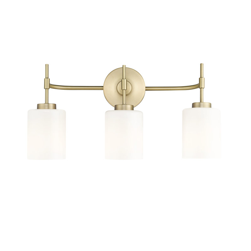 Meuble-lavabo 3 lumières Holleran, Laiton rétro
