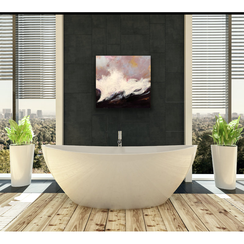 Rough Seas by Elaine Ford - Wrapped Canvas Painting, 102cm H x 102cm W x 4cm D