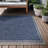 Blue/Gray Geometric Indoor/Outdoor Rug-2022483973