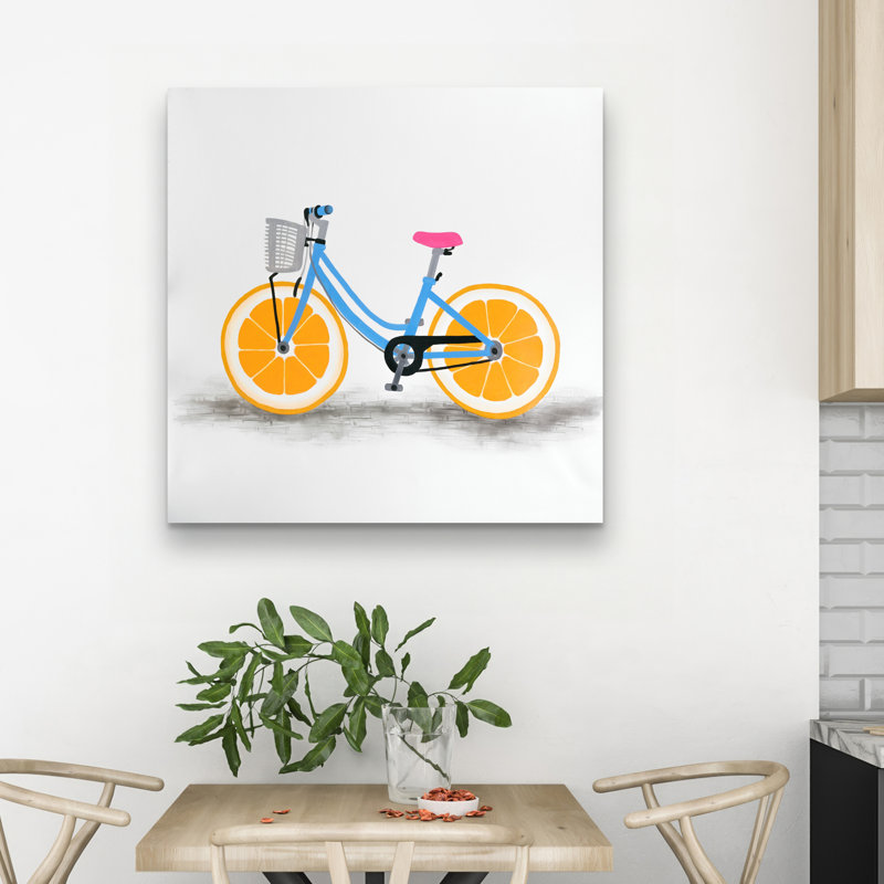 wheel bike - 32"x32" art on canvas