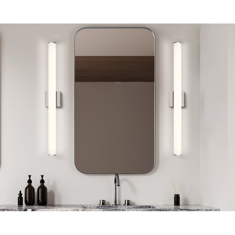 Éclairage pour meuble-lavabo rond 27W Stepridge, H 2,5 po x l 36 po x P 2,5 po, Chrome chrome