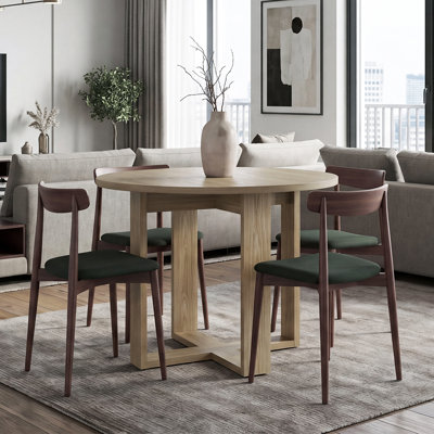 Nora Round Dining Table, Modern Dining Table for Kitchen and Dining Room