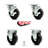 4 Inch Phenolic Wheel Swivel Top Plate Caster Set with 2 Brake 2 Rigid SCC