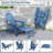 Patio Adirondack Chair All-weather Hips Lounge Chair With Retractable Footrest-994615735
