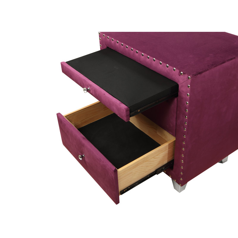 Table de chevet Mevlide, Mauve