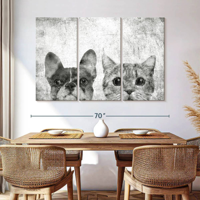 Brampt Pets Black And White, 42" H x 65" W