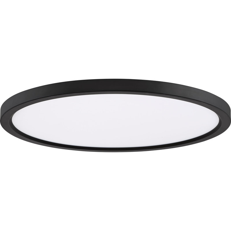 Naquin Acrylic LED Flush Mount, 1" H x 15" W x 15" D, Oil Rubbed Bronze