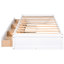 Lit plateforme simple en bois massif avec 3 tiroirs - Blanc pour un environnement de sommeil paisible et pour se détendre