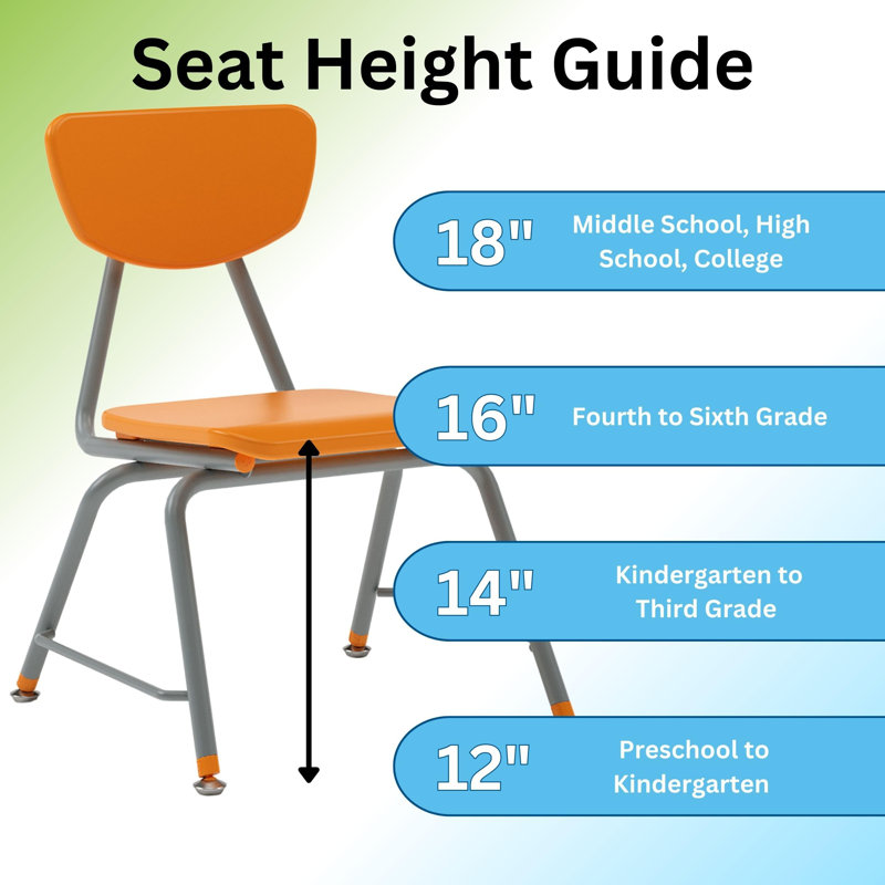 Versa Green Metal Stacking Classroom Chairs, Set of 2