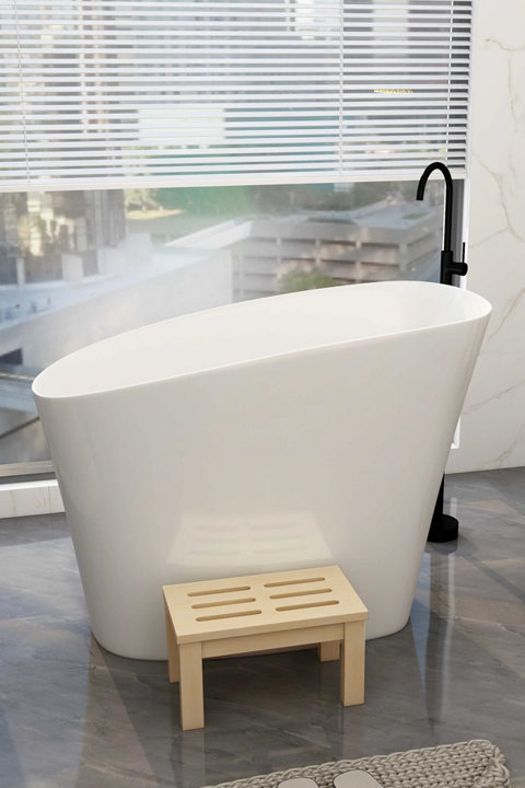 Stone Resin Japanese Soaking Bathtub