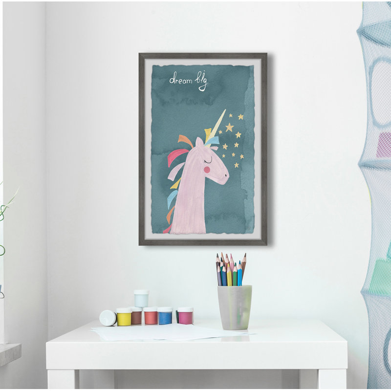 Crosland «Dream Big Unicorn», reproduction encadrée, H 36 po x l 24 po x P 1,5 po